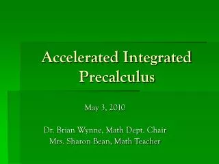 accelerated integrated precalculus