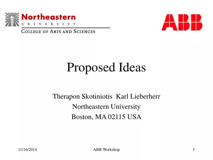 proposed ideas