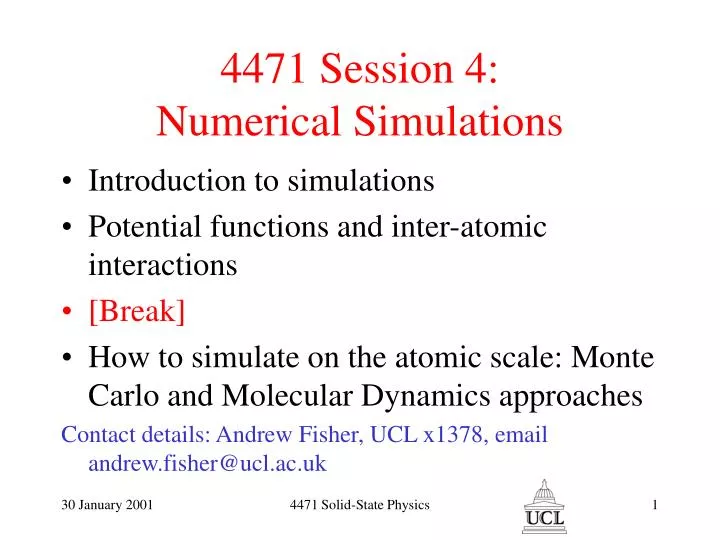 4471 session 4 numerical simulations