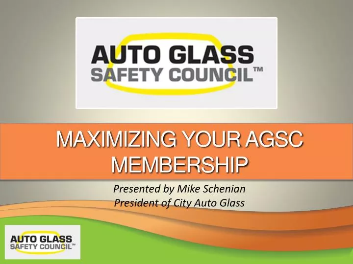 presented by mike schenian president of city auto glass