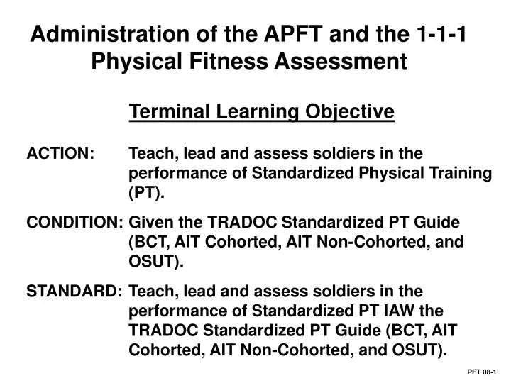 terminal learning objective