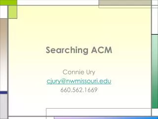 Searching ACM