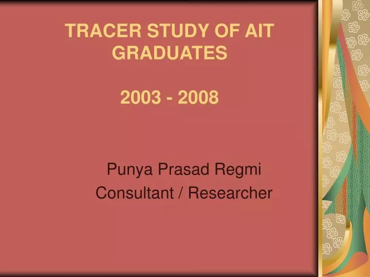 tracer study of ait graduates 2003 2008