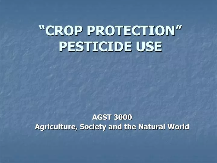 crop protection pesticide use