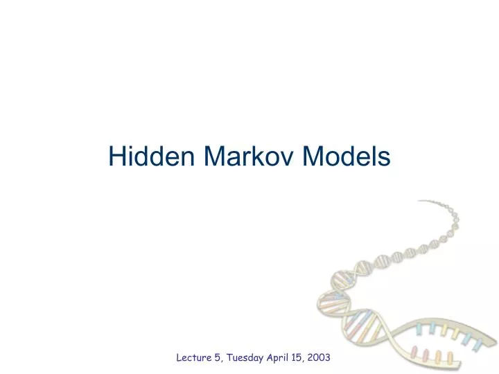 hidden markov models