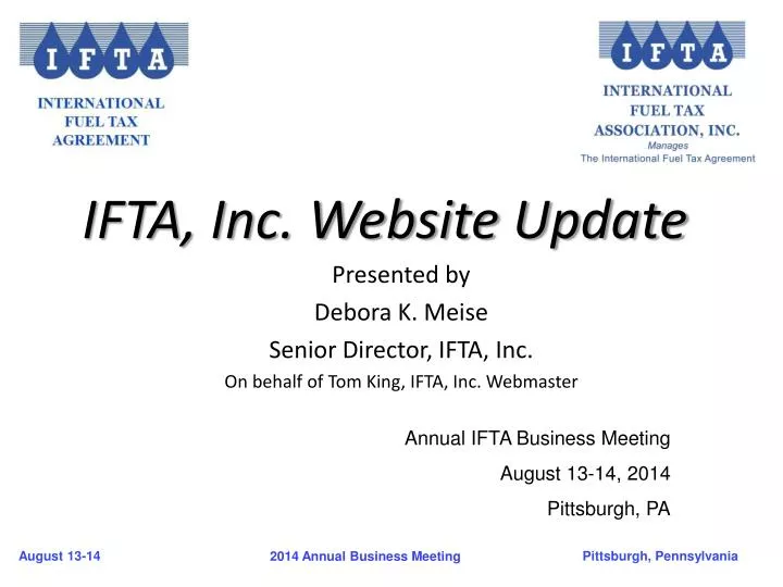 ifta inc website update