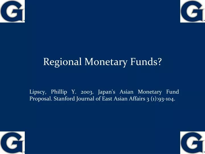 regional monetary funds