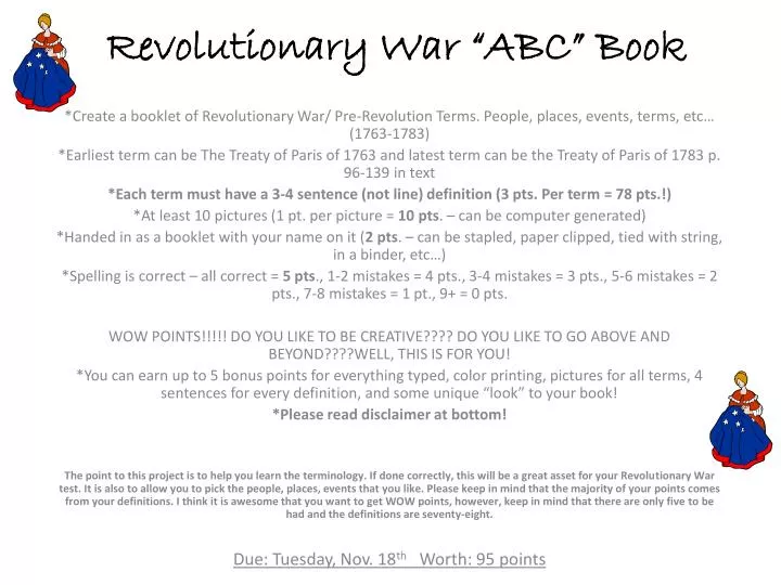 revolutionary war abc book