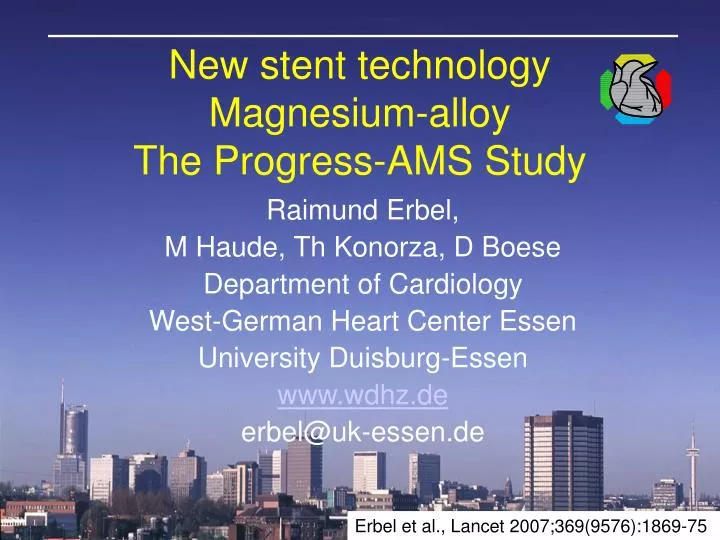 new stent technology magnesium alloy the progress ams study