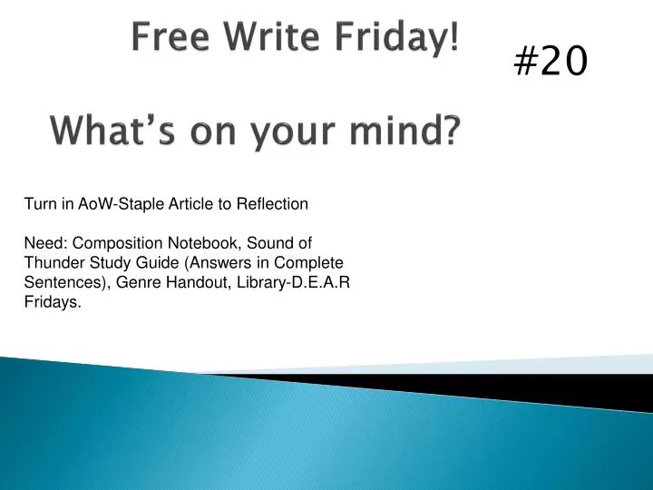 free write friday what s on your mind