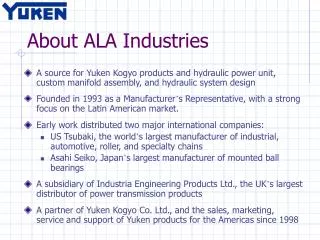 About ALA Industries