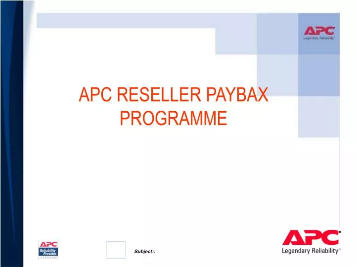 apc reseller paybax programme
