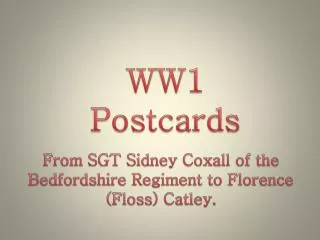 WW1 Postcards