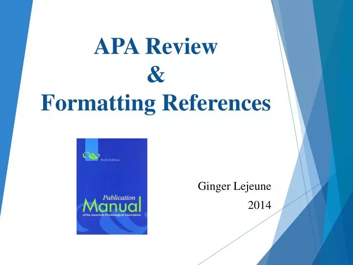 apa review formatting references