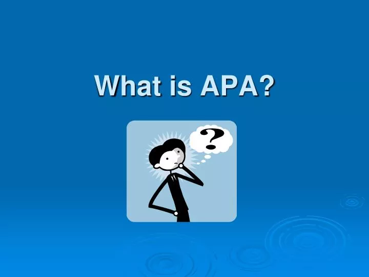 what is apa