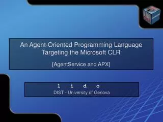 An Agent-Oriented Programming Language Targeting the Microsoft CLR [AgentService and APX]