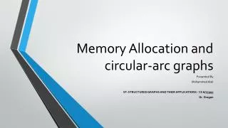 Memory Allocation and circular-arc graphs