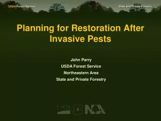 Planning for Restoration After Invasive Pests