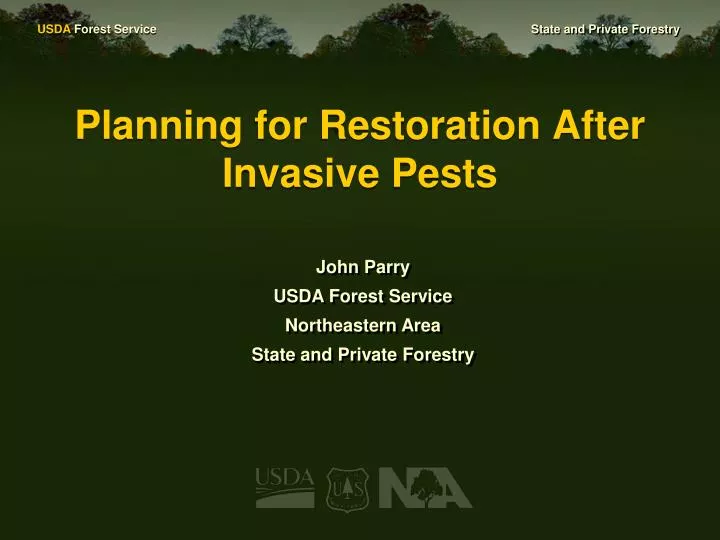 planning for restoration after invasive pests