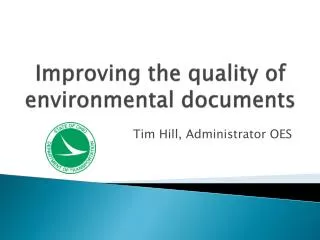 Improving the quality of environmental documents