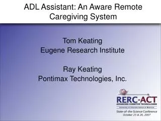 adl assistant an aware remote caregiving system