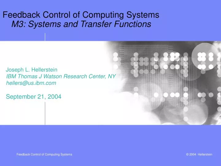 feedback control of computing systems m3 systems and transfer functions
