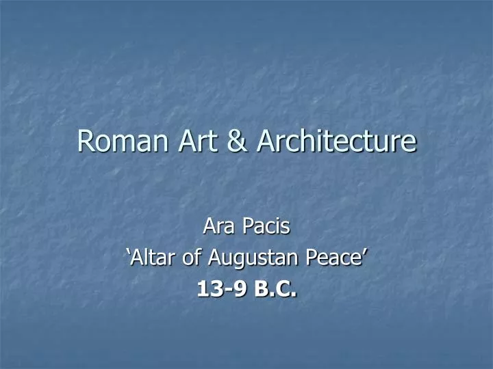 roman art architecture