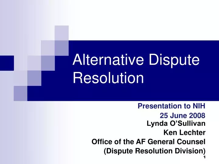 alternative dispute resolution