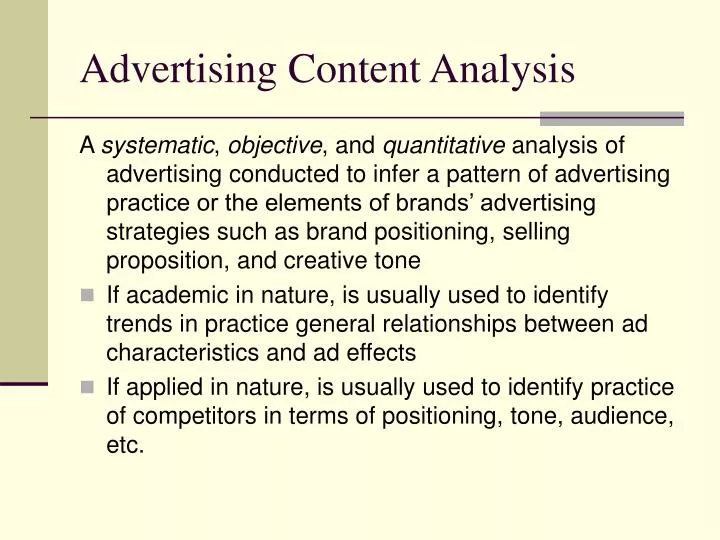 advertising content analysis