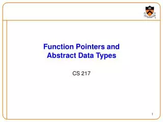 Function Pointers and Abstract Data Types