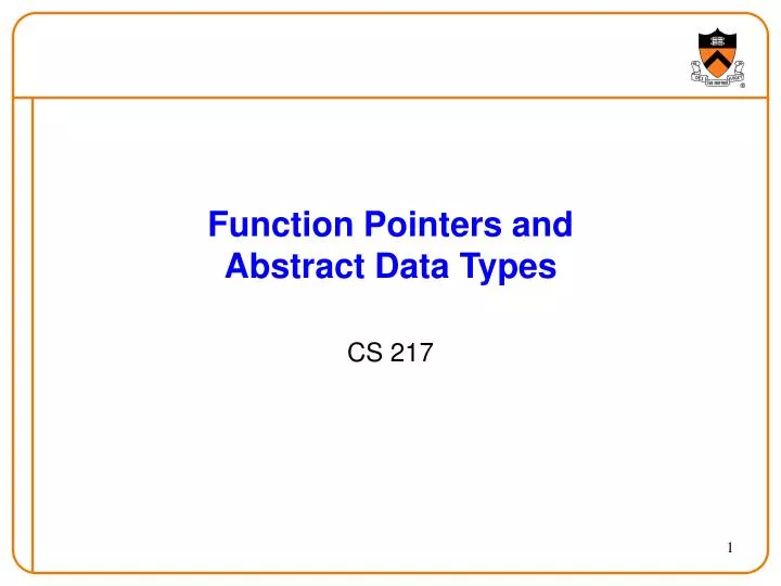 function pointers and abstract data types