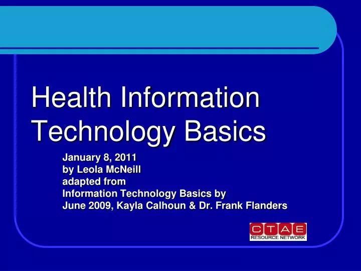 health information technology basics