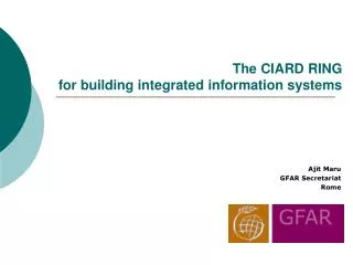 The CIARD RING for building integrated information systems