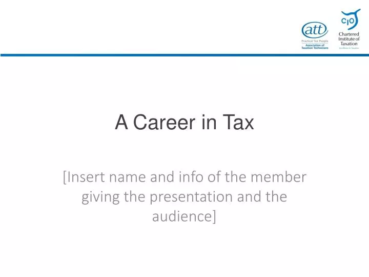 a career in tax