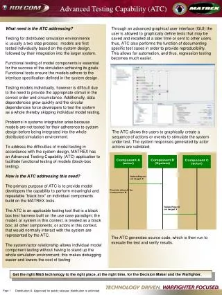 Advanced Testing Capability (ATC)