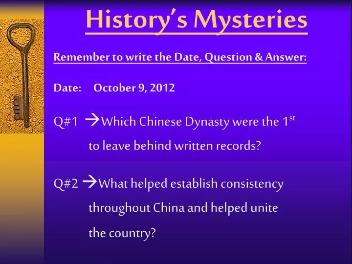 history s mysteries