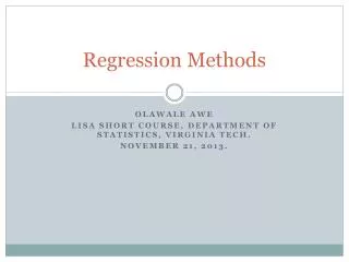 regression methods