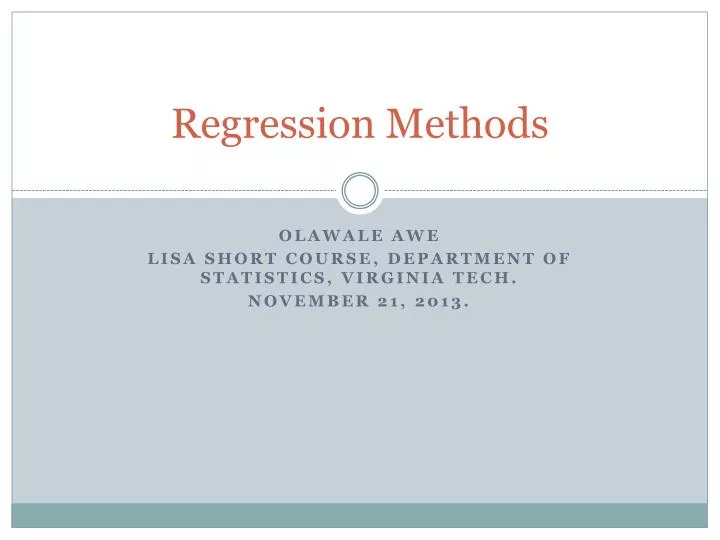 regression methods