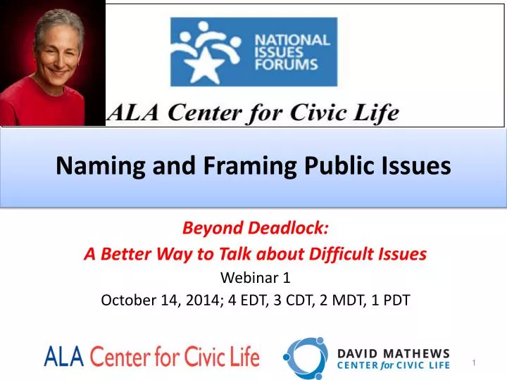 naming and framing public issues