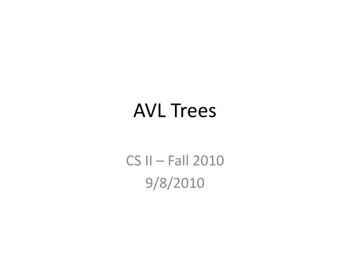 avl trees