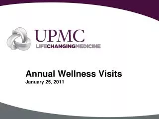 Annual Wellness Visits January 25, 2011