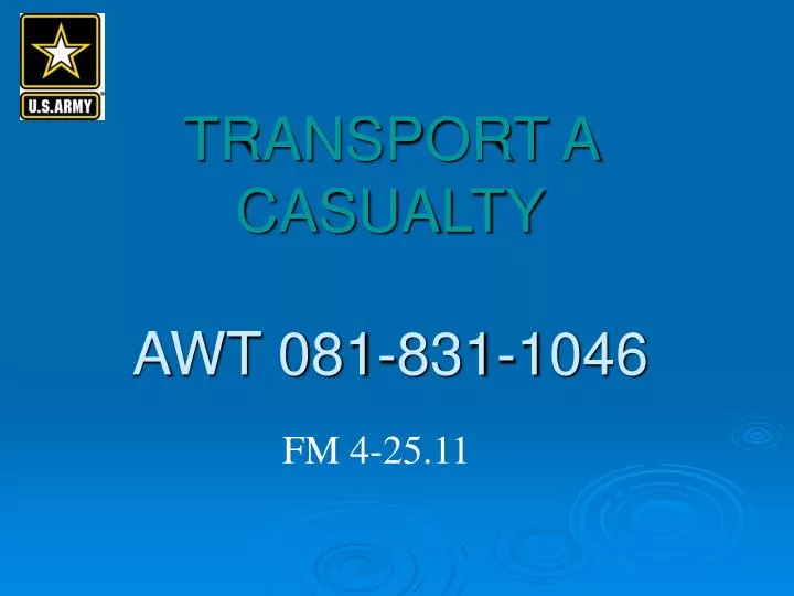 transport a casualty awt 081 831 1046