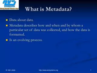 What is Metadata?