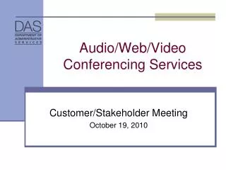 Audio/Web/Video Conferencing Services