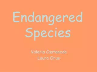 Endangered Species