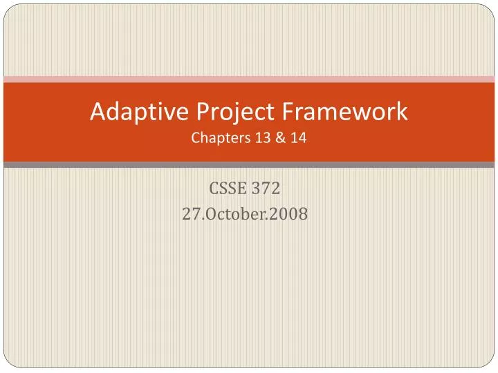 adaptive project framework chapters 13 14