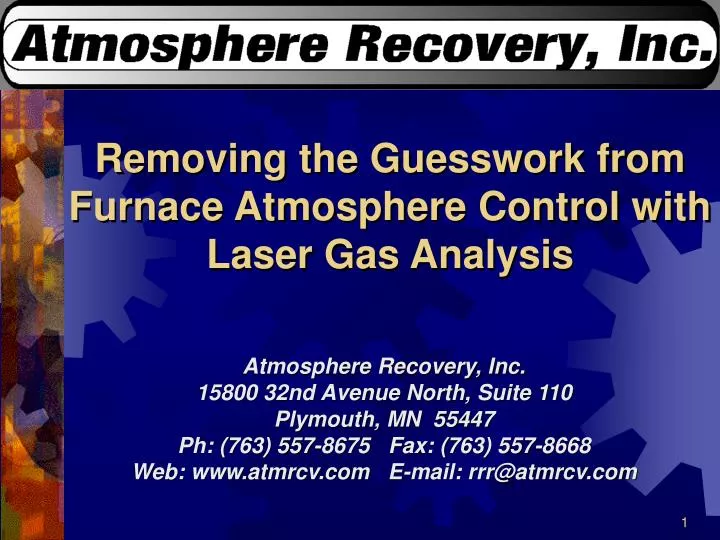 removing the guesswork from furnace atmosphere control with laser gas analysis