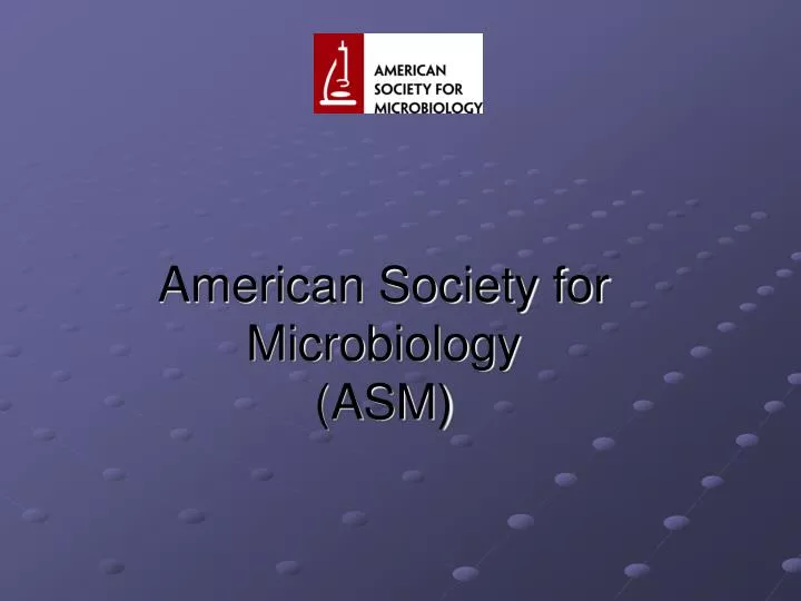 american society for microbiology asm
