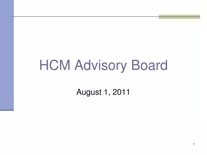 hcm advisory board