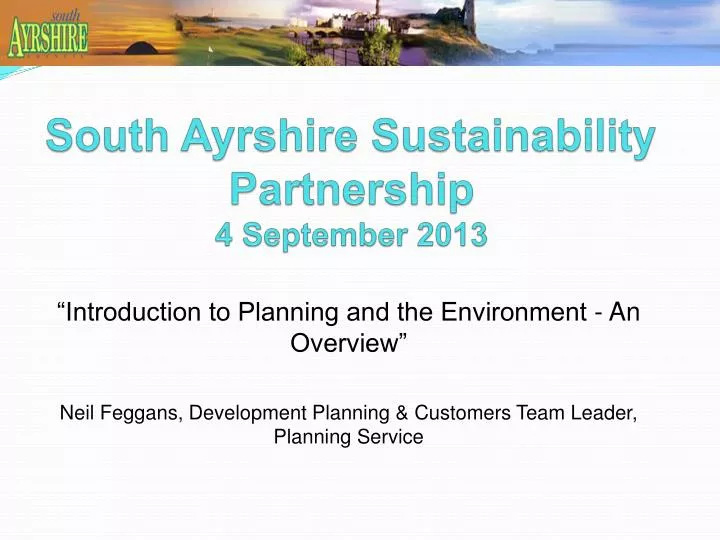 south ayrshire sustainability partnership 4 september 2013